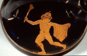 Theseus with Periphetes' club