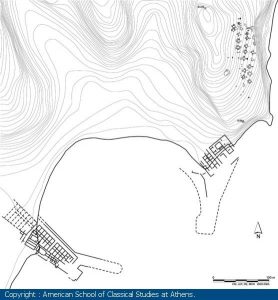 Cenchreae: Plan of the harbor and Koutsongila Ridge