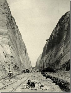Corinth canal, 1886