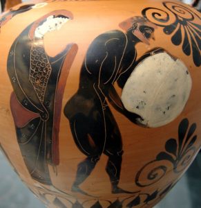 Persephone supervising Sisyphus