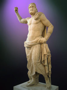 Marble sculpture of Poseidon, from Melos.