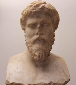 Marble portrait bust of Plutarch