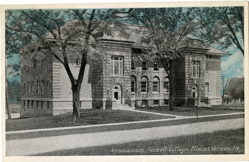 Gymnasium, Cornell College, Mount Vernon, IA (postcard)